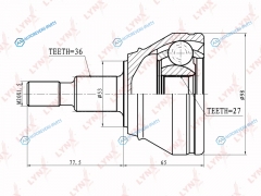 CO-8004 ШРУС наружный | перед правлев