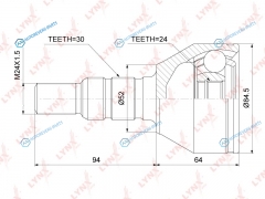 CO-3689 ШРУС внешний | перед правлев