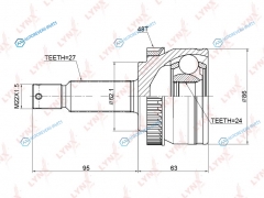 CO-3769A ШРУС наружный | перед правлев
