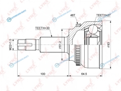 CO-3752A ШРУС наружный | перед правлев