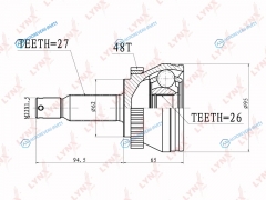 CO-3633A ШРУС наружный | перед правлев