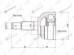 CO-3401 ШРУС наружный | перед правлев