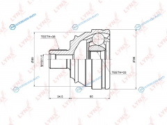 CO-8022 ШРУС наружный | перед правлев