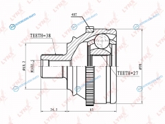 CO-8005A ШРУС наружный | перед правлев