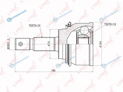 CO-7544 ШРУС наружный | перед правлев