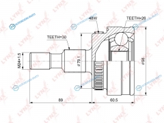CO-3840A ШРУС наружный | перед правлев
