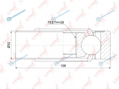 CI-8011 ШРУС внутренний | перед правлев