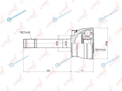 CO-5791 ШРУС наружный | перед правлев
