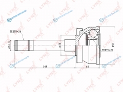 CO-5710 ШРУС наружный | перед правлев