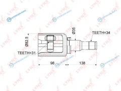 CI-3768 ШРУС внутренний | перед лев