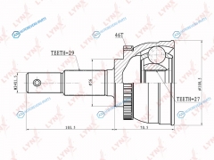CO-5713A ШРУС наружный | перед правлев
