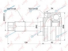 CO-3891A ШРУС внешний | перед правлев