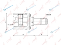CI-3727 ШРУС внутренний | перед правлев