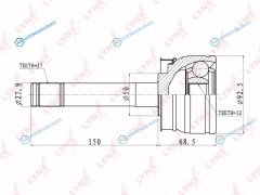 CO-5734 ШРУС наружный | перед правлев