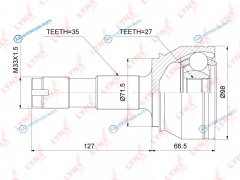 CO-3842 ШРУС внешний | перед правлев