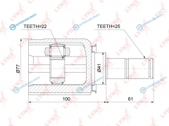CI-3743 ШРУС внутренний | перед правлев