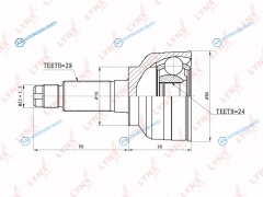 CO-4400 ШРУС наружный | перед правлев