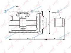 CI-1409 ШРУС внутренний | перед лев