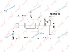 CO-3729 ШРУС внешний | перед правлев|
