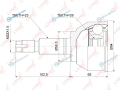 CO-3777 ШРУС внешний | перед правлев