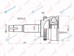 CO-5722A ШРУС наружный | перед правлев