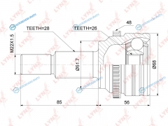 CO-3919A ШРУС наружный | зад правлев