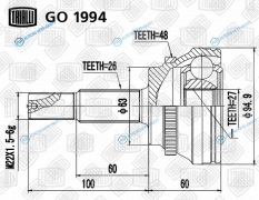 GO 1994 ШРУС наруж. для ам Lexus RX 300 (03-) 3.0 ABS | перед