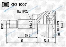 GO 1007 ШРУС наруж. для ам Ford Focus I (98-) 1.41.61.8 | зад