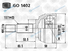GO 1402 ШРУС наруж. для ам Nissan Note (06-) | перед