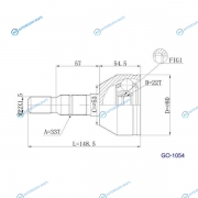 DFCV904 Шрус привода DOUBLE FORCE