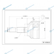 DFCV322 Шрус привода DOUBLE FORCE. с ABS