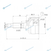 DFCV602 Шрус привода DOUBLE FORCE