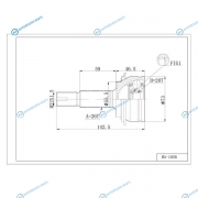 DFCV088 Шрус привода DOUBLE FORCE