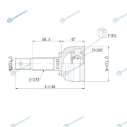 DFCV075 Шрус привода DOUBLE FORCE