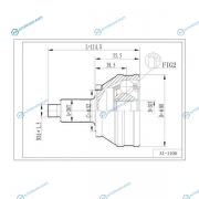 DFCV909 Шрус привода DOUBLE FORCE