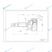 DFCV036 Шрус привода DOUBLE FORCE