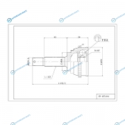 DFCV607 Шрус привода DOUBLE FORCE. с ABS