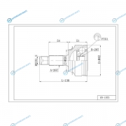 DFCV062 Шрус привода DOUBLE FORCE