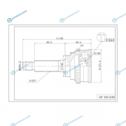 DFCV812 Шрус привода DOUBLE FORCE. с ABS