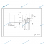 DFCV078 Шрус привода DOUBLE FORCE. с ABS