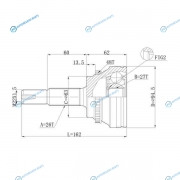 DFCV061 Шрус привода DOUBLE FORCE. с ABS