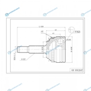 DFCV815 Шрус привода DOUBLE FORCE. с ABS