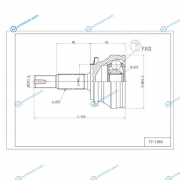 DFCV044 Шрус привода DOUBLE FORCE