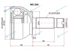 ME-206 Шрус наружный MERCEDES VIANO 03-VITO 03-
