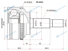 RN-868A Шрус наружный RENAULT MEGANE I BA01 01-KANGOO KC01 01-