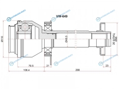 VW-649 Шрус внутренний RH VOLKSWAGEN TRANSPORTER T5MULTIVAN T5 2.5TDI