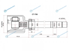 CT-706 Шрус внутренний RH CITROEN JUMPER 94-02FIAT DUCATO 94-02