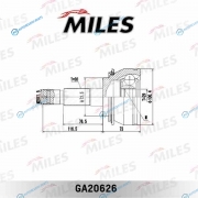 GA20626 ШРУС TOYOTA HILUX III 2.5D-3.0D 05- нар. GA20626