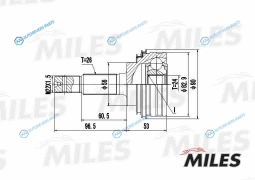 GA20464 ШРУС TOYOTA CAMRYCARINACOROLLA 1.6-2.0 83-92 нар. (GKN 302110) GA20464