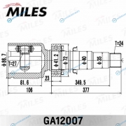 GA12007 ШРУС TOYOTA CAMRY ACV40GSV40 2006- внутр правый GA12007